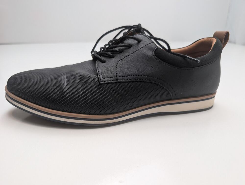 JF J Ferrar Founder Mens 9.5 Oxford Dress Shoes Black Camel Memory Foam 014-5012